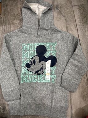 Jumping beans size 6 Kids Grey Mickey Mouse Hooded Sweatshirt - Grey